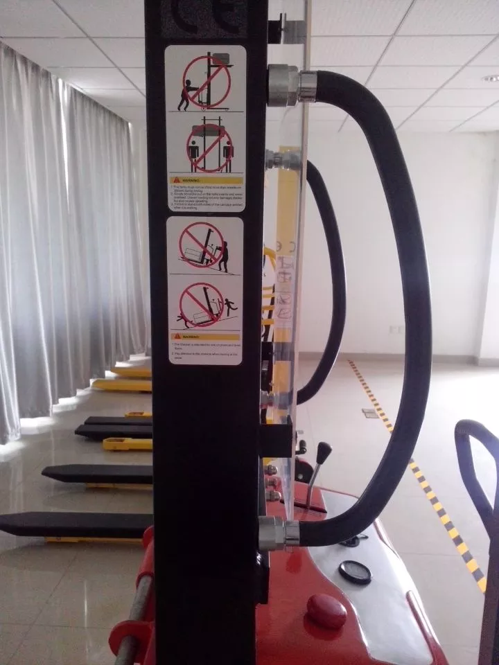 Battery Operated Pallet Truck Semi straddle Electric Hydraulic Pallet Forklift Lifting Stacker