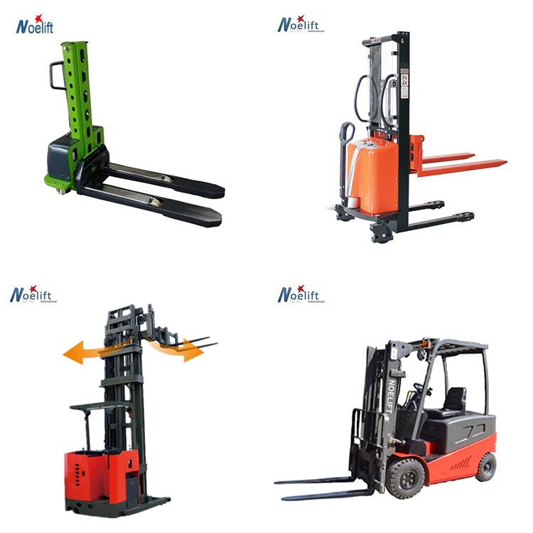 Four Wheel Loading And Unloading Machine Mounted Forklift Electric Telehandler