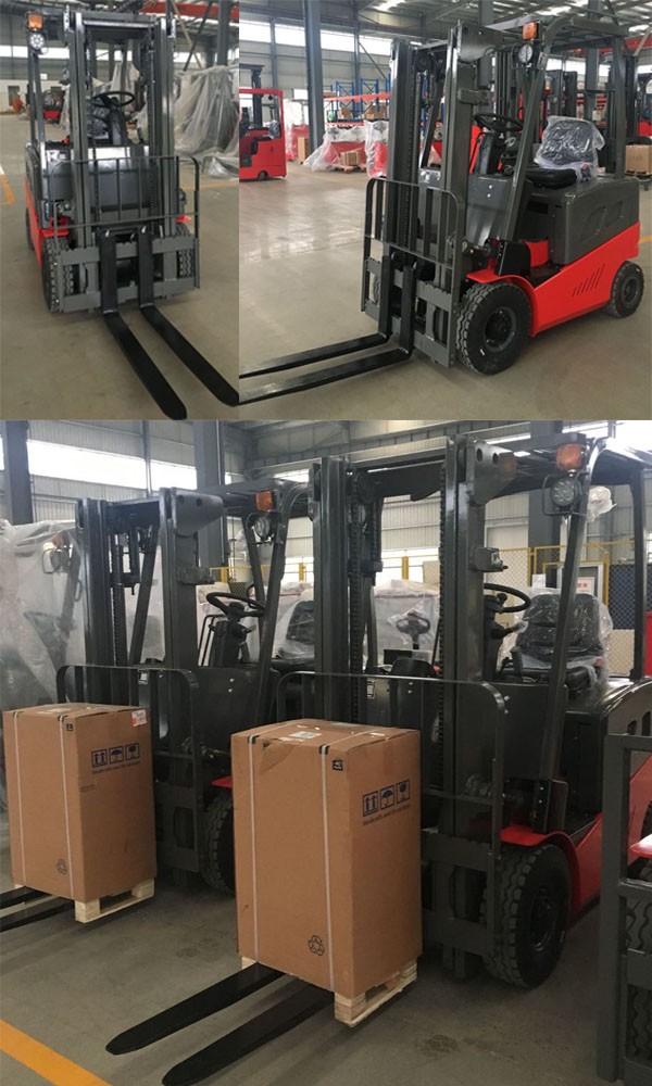 Four Wheel Loading And Unloading Machine Mounted Forklift Electric Telehandler