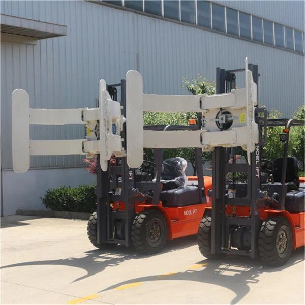 Forklift with Paper Roll Clamp