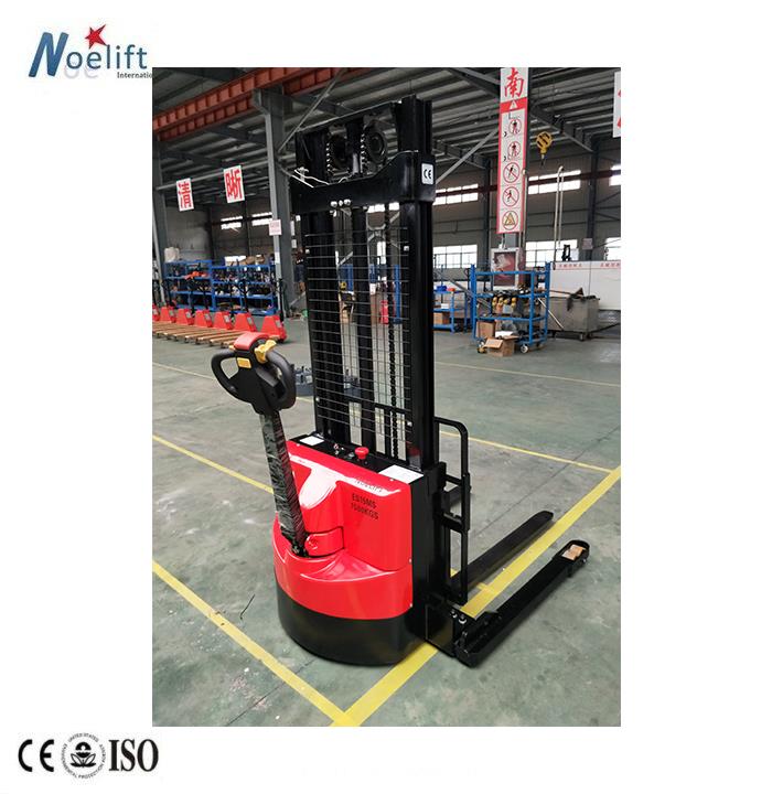 Warehouse Automatic Electric Stacker Elevator Fork Lift Truck