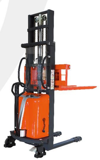 New Semi-Electric Lift Stacker Forklift With Adjusted Forks