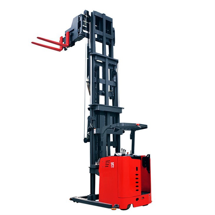 Very Narrow Aisle Vna Forklift 3 Way Electric Stacker